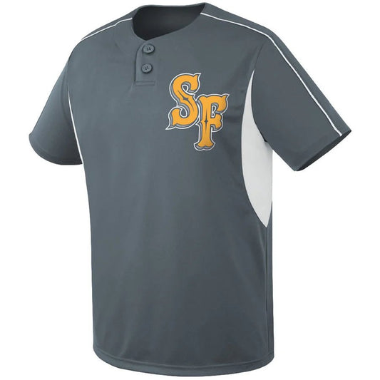 CUSTOM Two Button Performance Baseball Jersey - AISNUG APPAREL